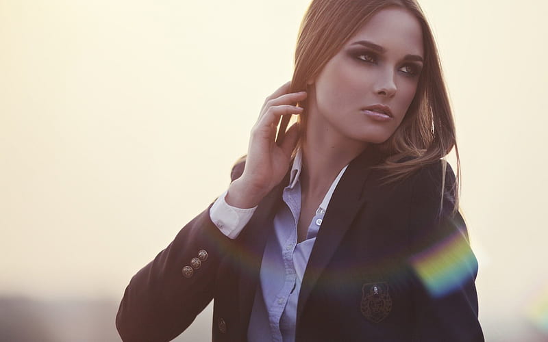 GABRIELA, BEAUTY, SEXY, SUIT, HD wallpaper