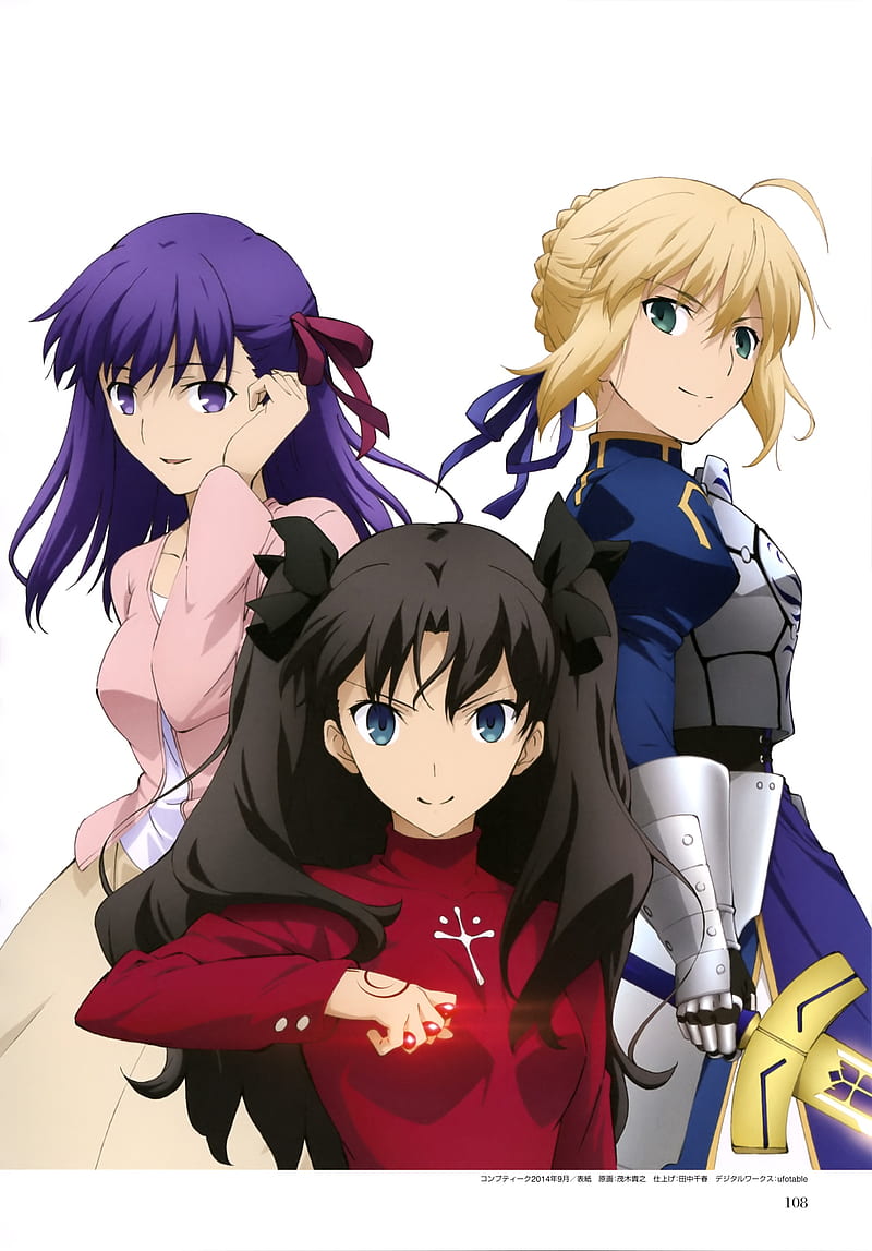 Fate Series, Fate/Stay Night, Saber, Tohsaka Rin, Sakura Matou, Matou Sakura, HD phone wallpaper