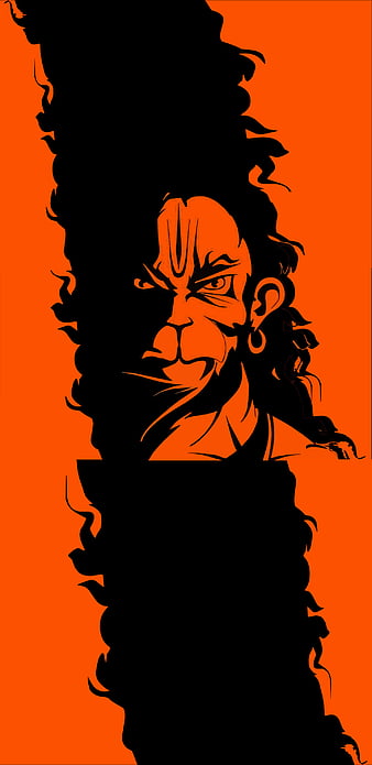 Shree Hanuman, amoled, apple, black, dark, galaxy, iphone, note, samsung, HD phone wallpaper