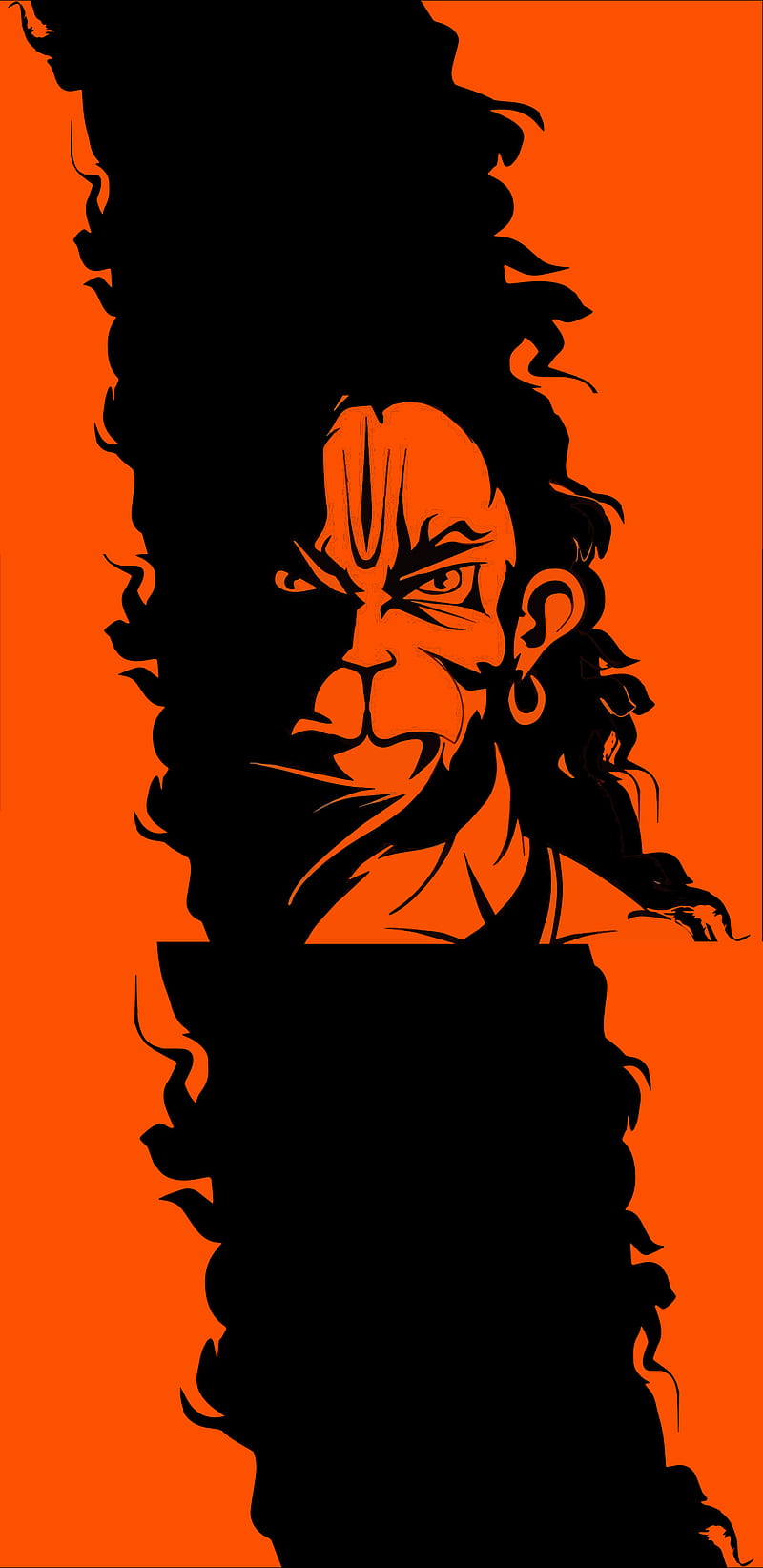 Shree Hanuman, amoled, apple, black, dark, galaxy, iphone, note, samsung, HD mobile wallpaper