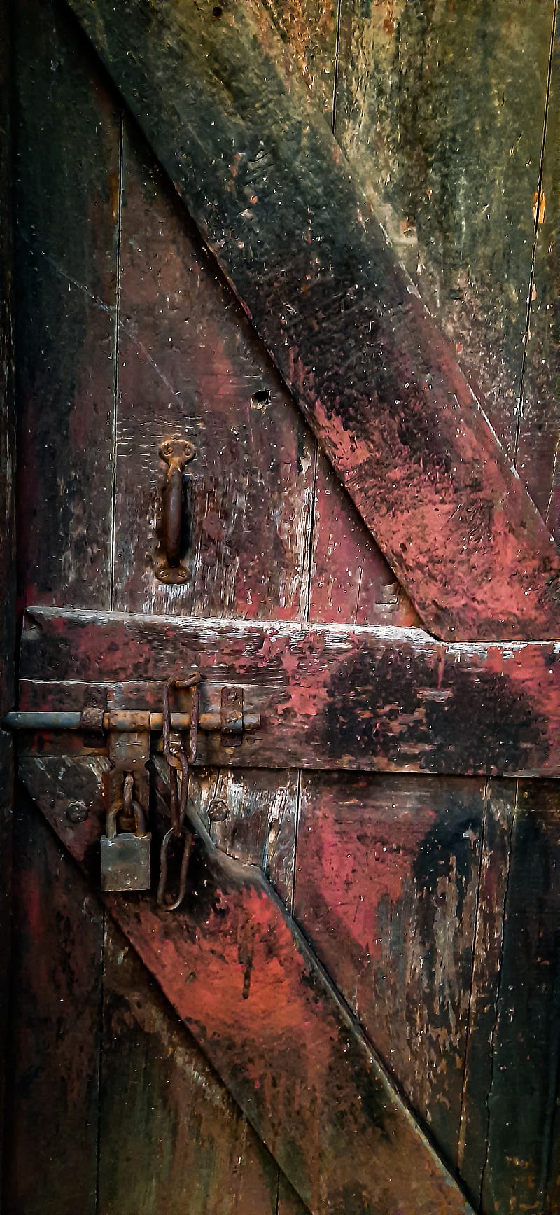 Old vintage door, autumn, lock, ranch, scenes, tanks, texture, world, HD phone wallpaper