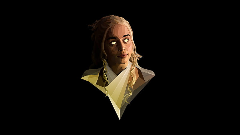 Emilia Clarke Polygon Art , emilia-clarke, game-of-thrones, tv-shows, artist, artwork, digital-art, , polygon, HD wallpaper
