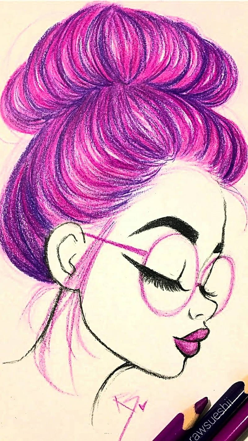 Girl, pink hair, HD phone wallpaper