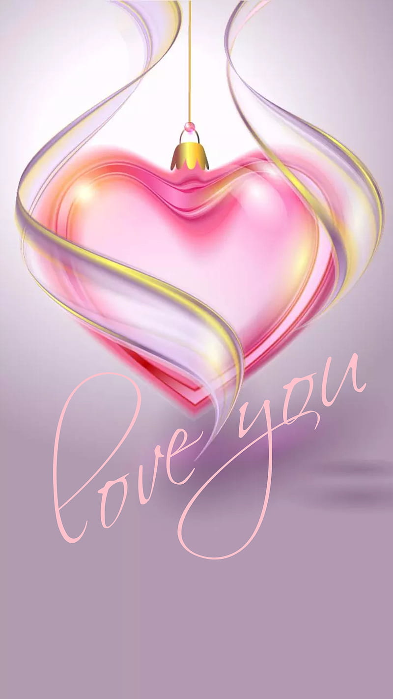 Love heart, pink, saying, sign, HD phone wallpaper