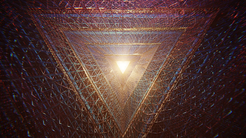 Triangle Geometry Abstract , abstract, geometry, digital-art, behance, HD wallpaper