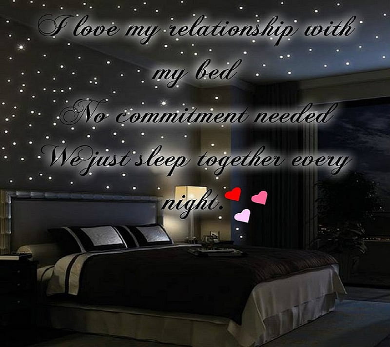 My bed, good night, love, love qoute, together forever, true, HD ...