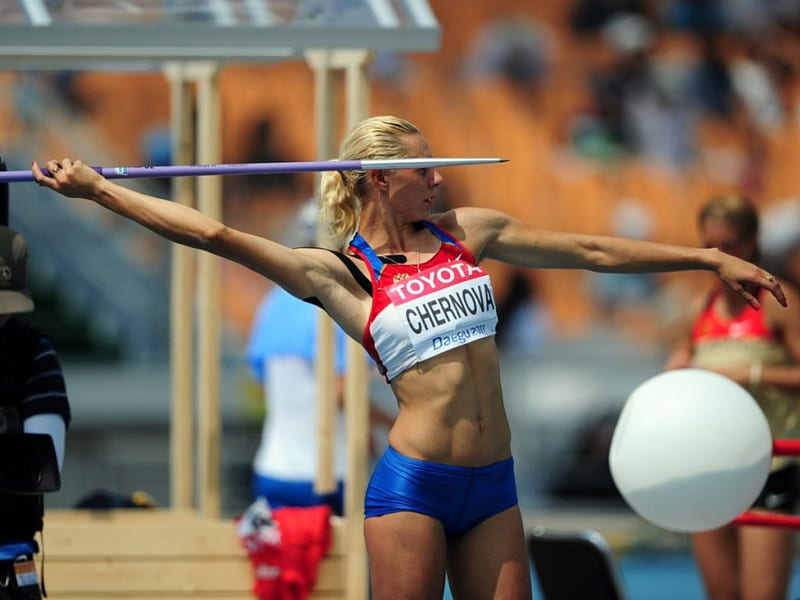 Tatyana Chernova, olympia, blonde, athlete, russia, HD wallpaper