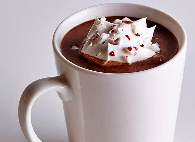 Peppermint Hot Cocoa, Cocoa, Cup, Hot, Peppermint, HD wallpaper