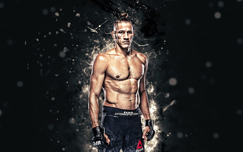 Niko Price white neon lights, american fighters, MMA, UFC, Mixed martial arts, Niko Price , UFC fighters, MMA fighters, HD wallpaper