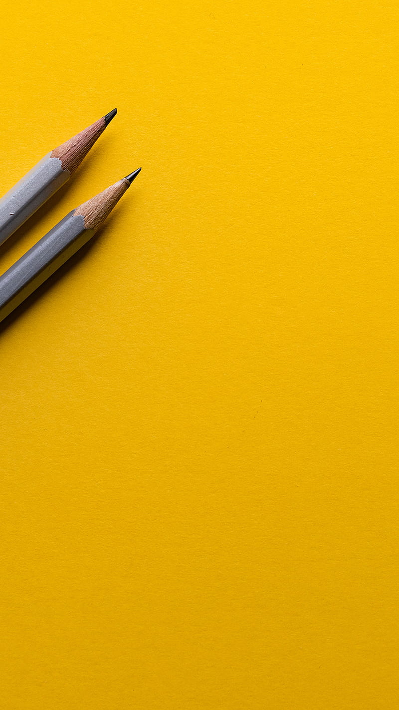 Yellow Pencil, desk, HD phone wallpaper