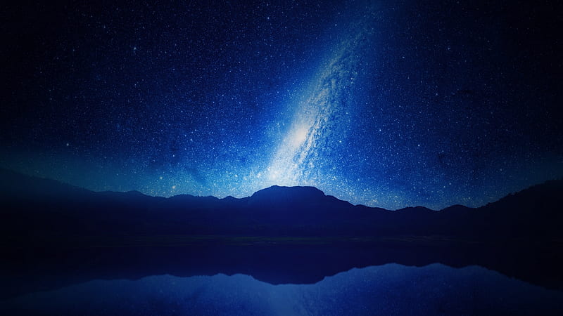 Milky Way Reflection Lake, HD wallpaper
