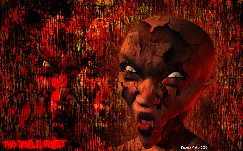 The Devils Reject, red, evil, abstract, horror, satanic, demon, dark, beast, scary, monster, alien, creature, HD wallpaper