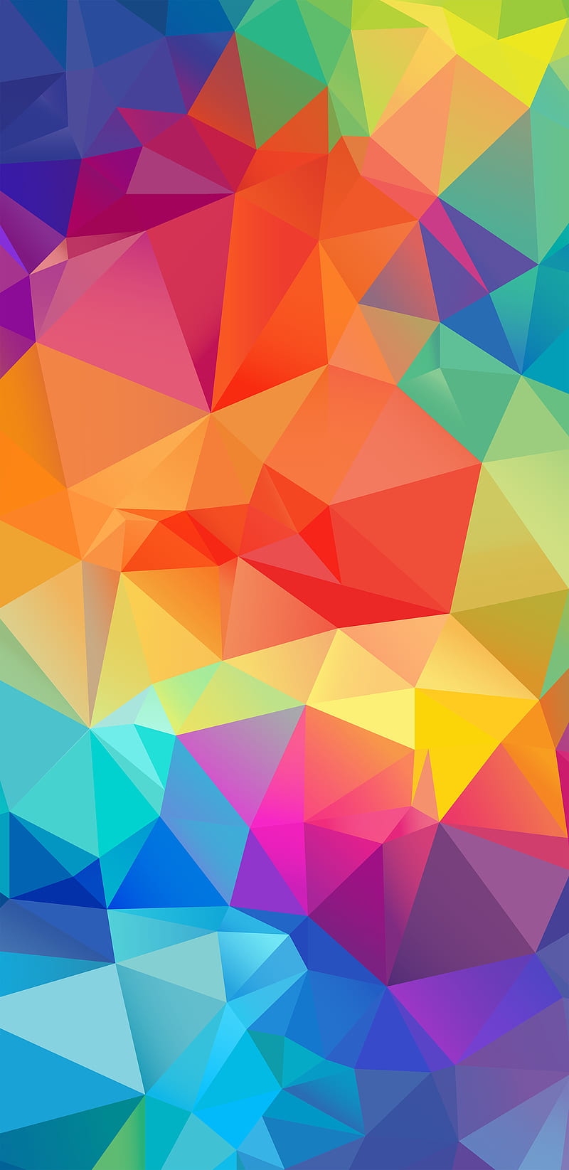 Polygon Vector, colourful, high res, vibrant, HD phone wallpaper