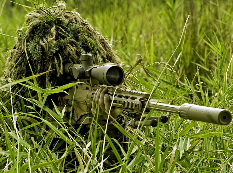 sniper, rifle, guerra, gun, HD wallpaper