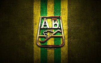 Atlético Bucaramanga, creative 3D logo, green yellow background, 3d ...