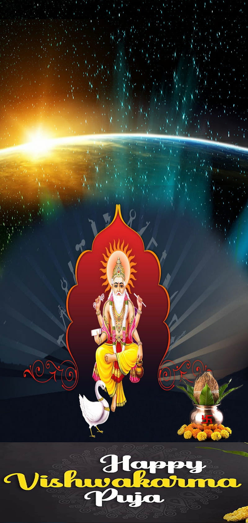 Lord Vishwakarma Puja Background 8292943 Vector Art at Vecteezy