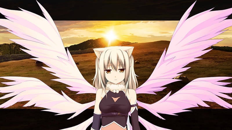 Beauty Angel Miko, Beauty Younger Sister 02, Game, Angel, New, Anime, Girl, Sister, Wall, Engless Dungeon, HD wallpaper
