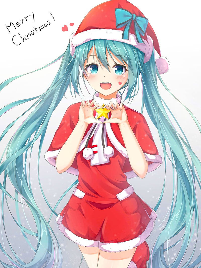 Anime Miku christmas, miku christmas, HD phone wallpaper | Peakpx