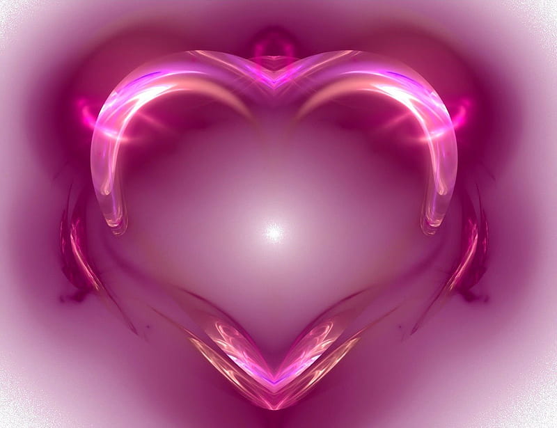 Pink heart, valentine, pink, love, heart, HD wallpaper