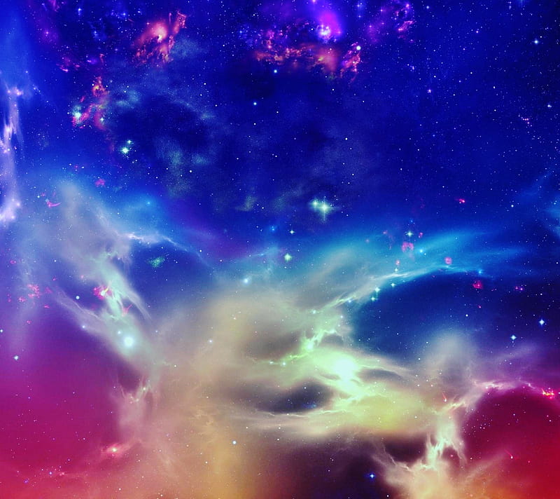 Nebula, clouds, colorful, galaxy, space, HD wallpaper
