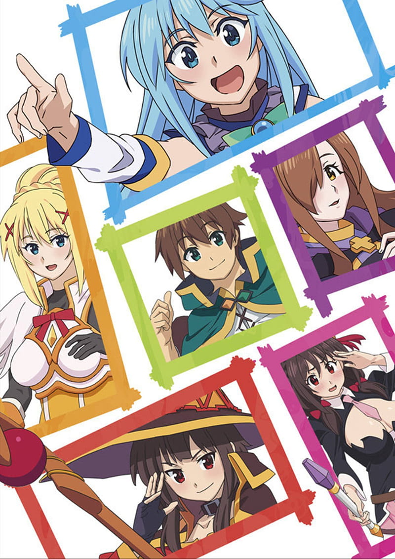 Konosuba, aqua, darkness, kazuma, kono subarashii, megumin, HD