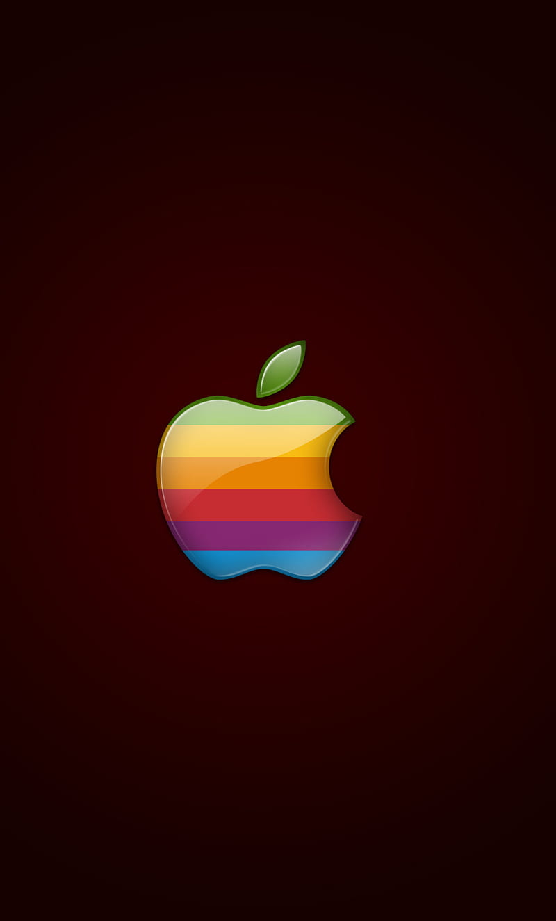 Retro Apple Logo iPhone , , Background, and, HD phone wallpaper
