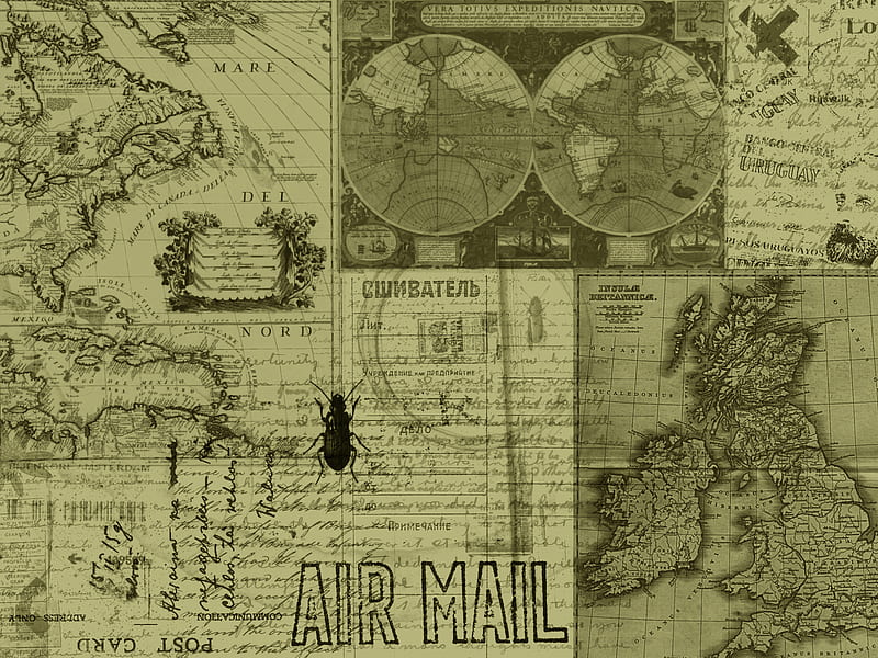 Old Style, bug, old-style, old, map, HD wallpaper