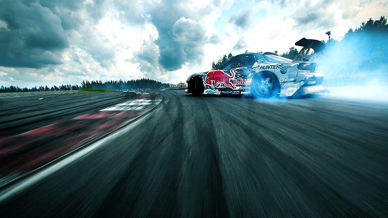 Race car speeding down race track under grey sky, race, car, race car,  carros, HD wallpaper | Peakpx
