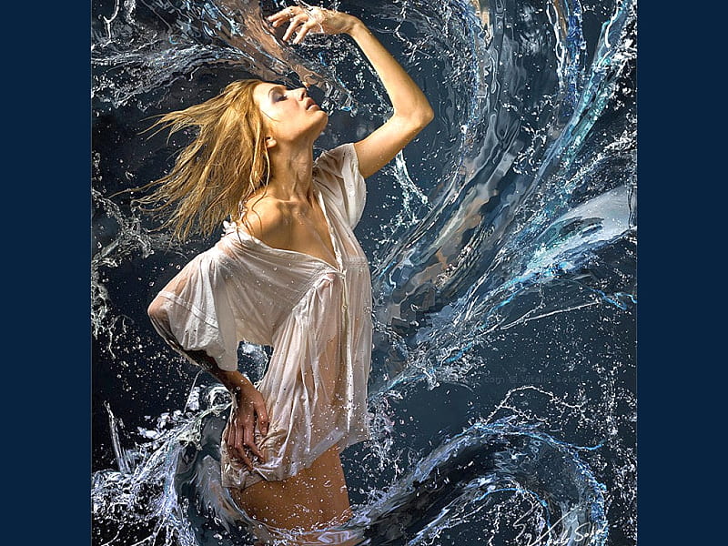 Wet Girl, wet, girl, bonito, in white, HD wallpaper Wet Girl, wet, girl, bonito, in white, HD wallpaper