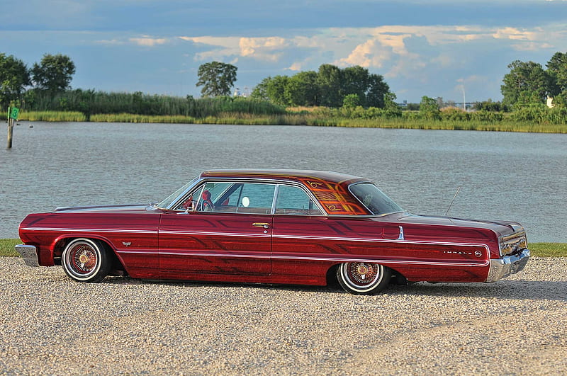 red 64 impala lowrider