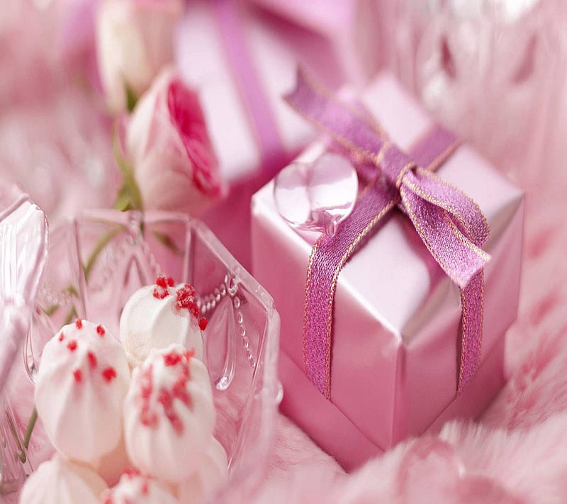 happy birtay gift, lovely, nice, pink, HD wallpaper