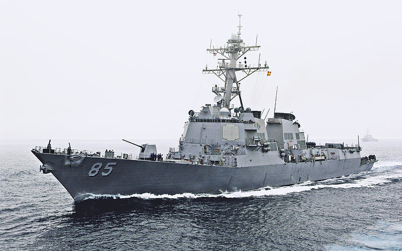 USS McCampbell, DDG-84, destroyer, United States Navy, US army, battleship, US Navy, Arleigh Burke-class, HD wallpaper