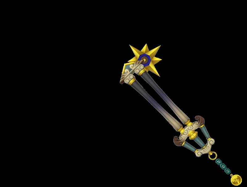 Hero's Crest, item, object cg, video game, game, objects, anime, weapon, realistic, black, kingdom hearts, rpg, plain, 3d, keyblade, dark, simple, HD wallpaper