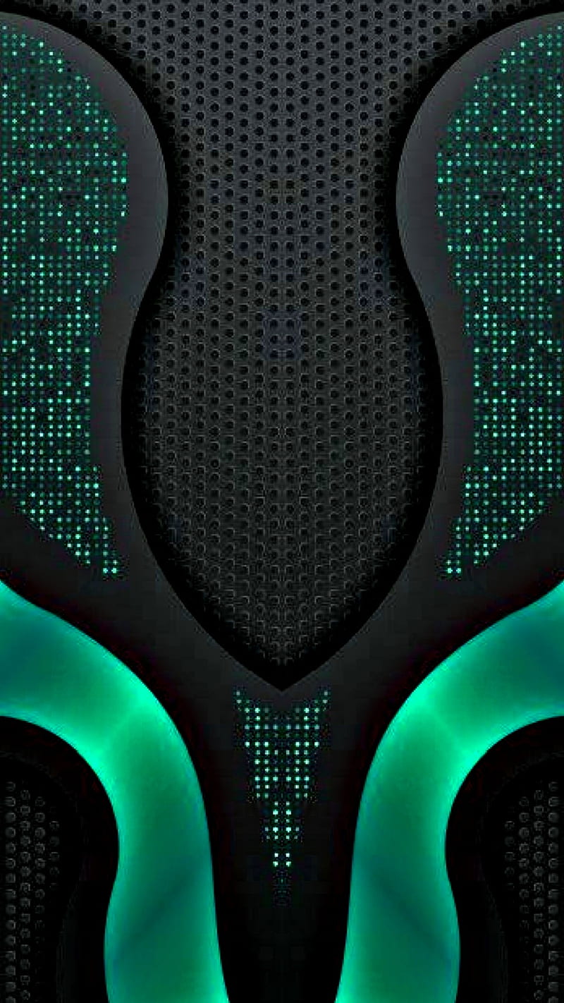 Material design 088, abstract, amoled, black, curves, green, material design, neon, texture, HD phone wallpaper