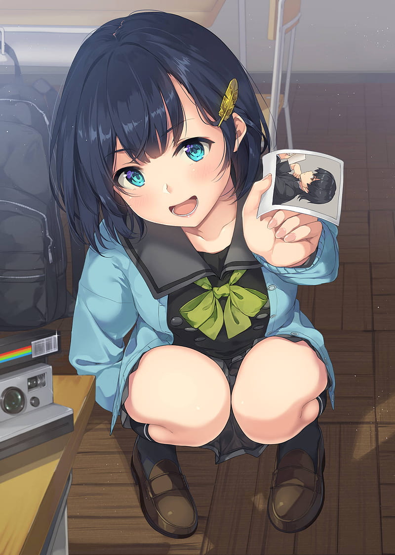 Anime Girl Squatting