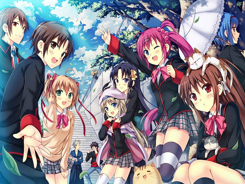 Friends Forever, squad, little busters, series, anime, game, new, wall, HD  wallpaper | Peakpx