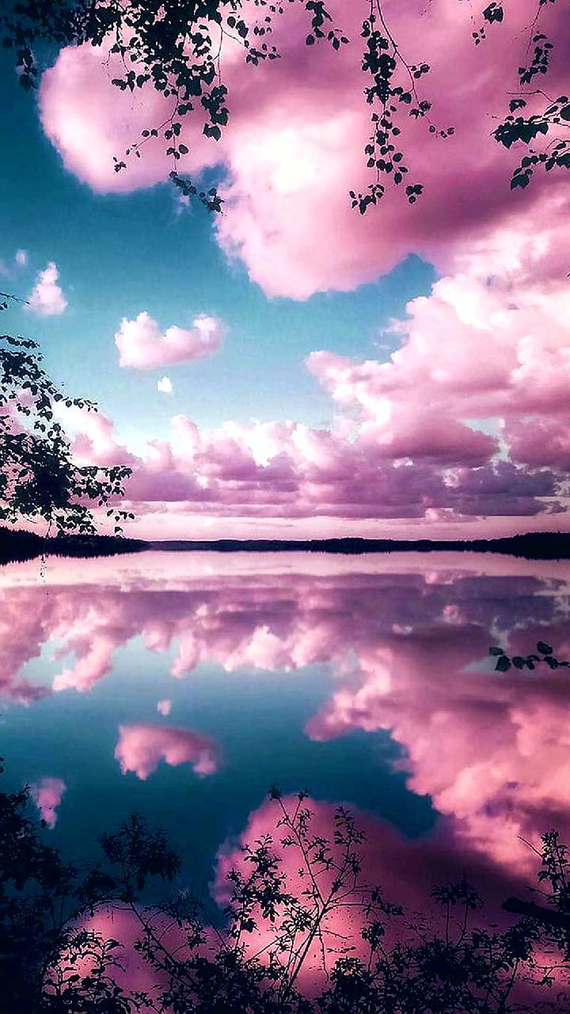 PINK cool, cloud, full, sky, HD phone wallpaper