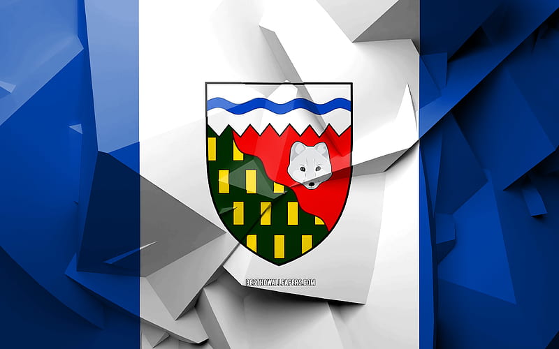 Flag of Northwest Territories, geometric art, Provinces of Canada, Northwest Territories flag, creative, canadian provinces, Northwest Territories Province, administrative districts, Canada, Northwest Territories, HD wallpaper