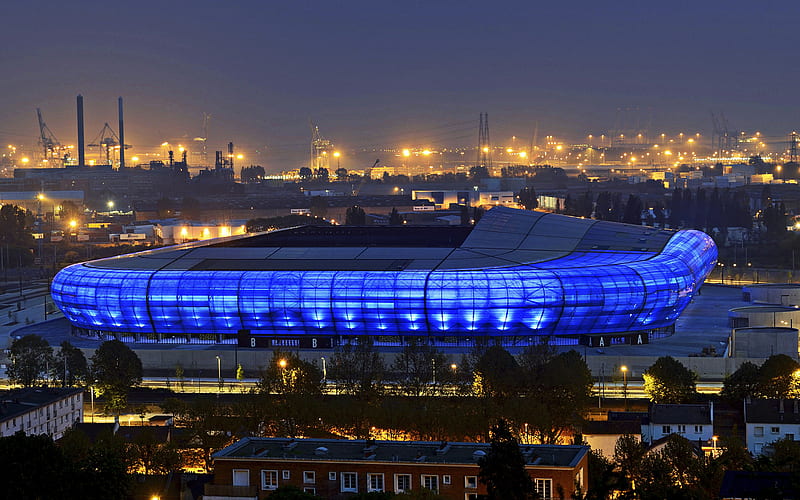 Stade Oceane, Le Havre, France, Ligue 2, French Football Stadium, Evening, Le Havre AC Stadium, HD wallpaper