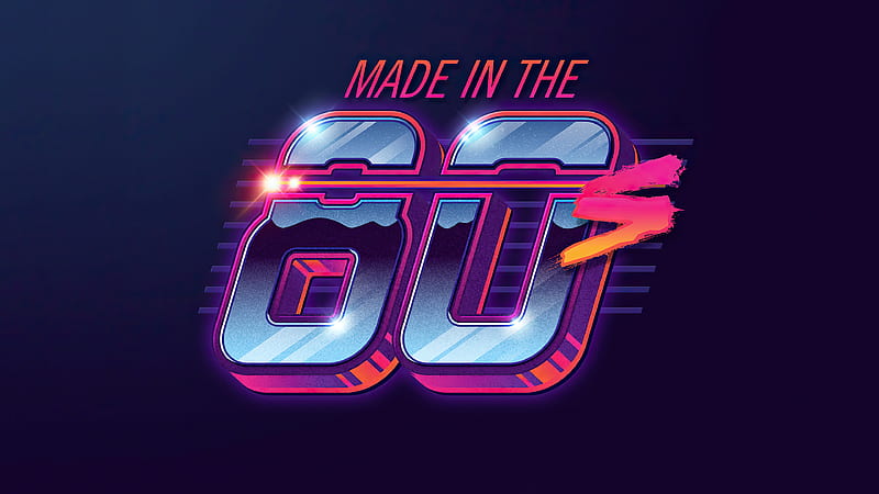 Made In The 80s, typography, retrowave, HD wallpaper