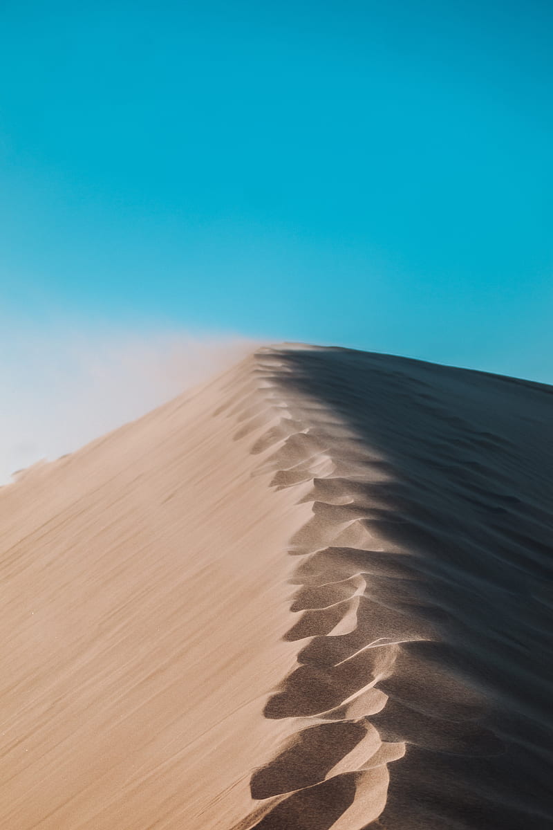 desert, dune, sand, footprints, HD phone wallpaper