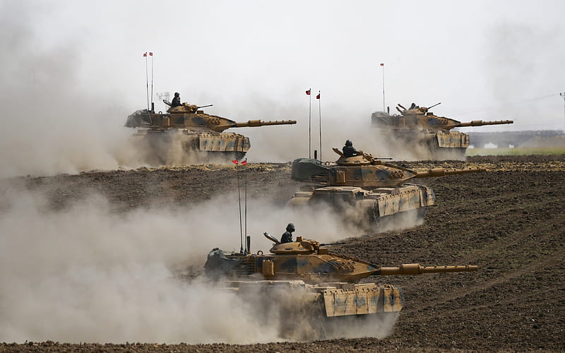 modern tanks, polygon, Sabra Mk II, Turkish main battle tank, Magach-7C, Armed Forces of Turkey, M60T, Turkish Land Forces, modern armored vehicles, HD wallpaper