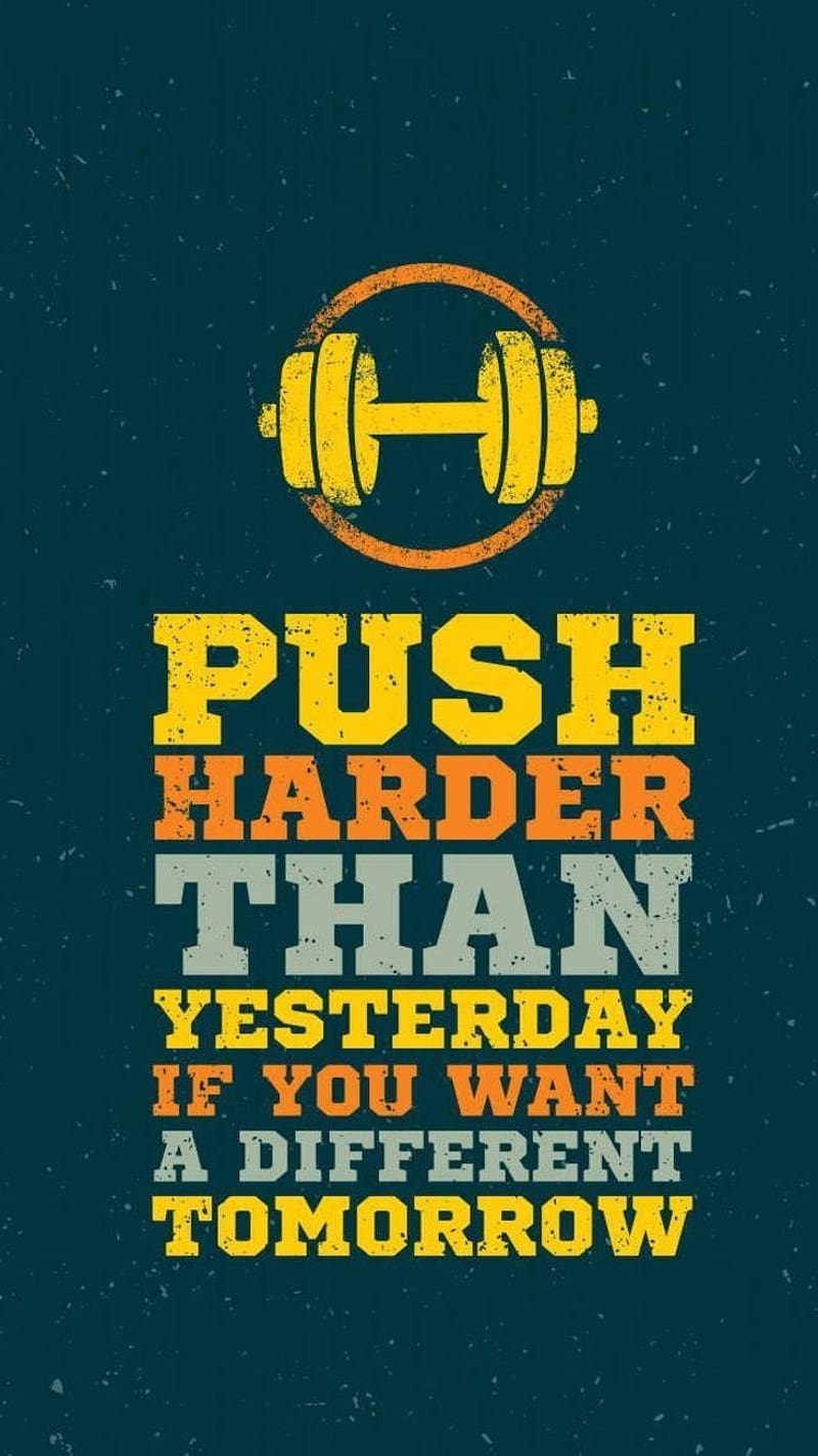 Best Motivation, Push Harder, gym, dumbbell, motivate, HD phone wallpaper