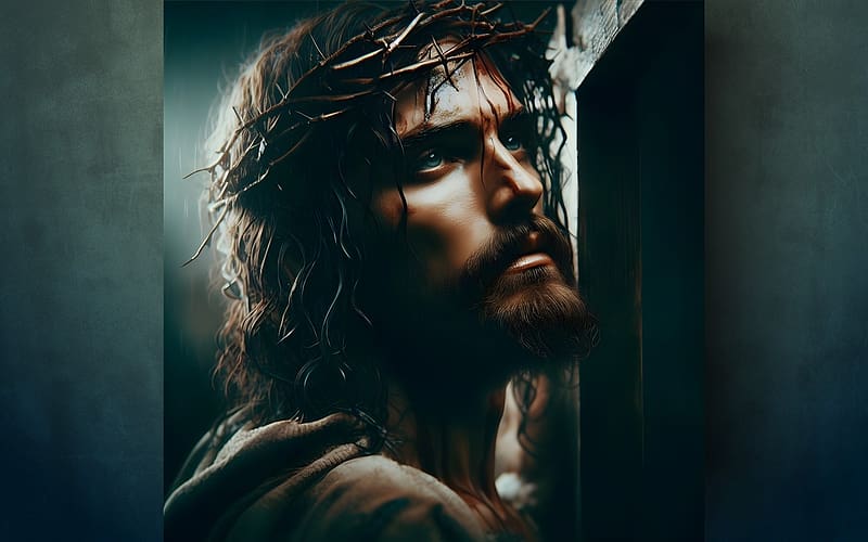 Taking the Cross, AI art, Cross, Christ, Jesus, HD wallpaper