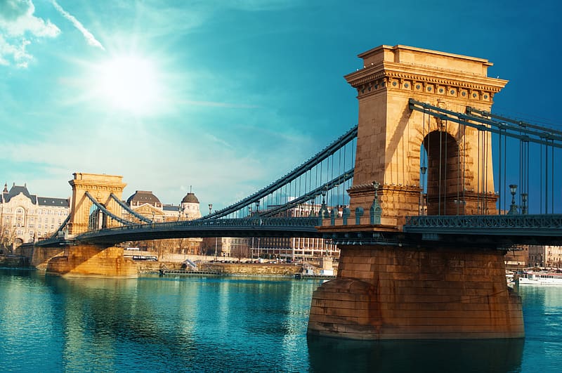 Bridges, Bridge, Hungary, Budapest, Danube, , Chain Bridge, HD wallpaper