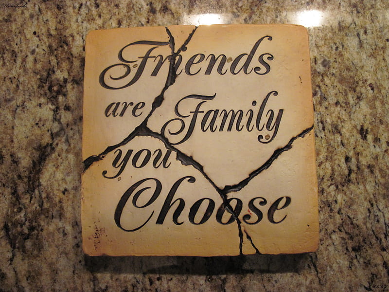 Friends are family you choose, brown, black, beige, white, friends, HD wallpaper