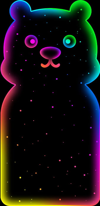 fondo de pantalla de panda colorido