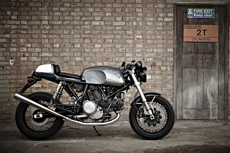 Ians-Ducati-Cafe-Racer, Racer, Bike, Custom, Ducati, HD wallpaper