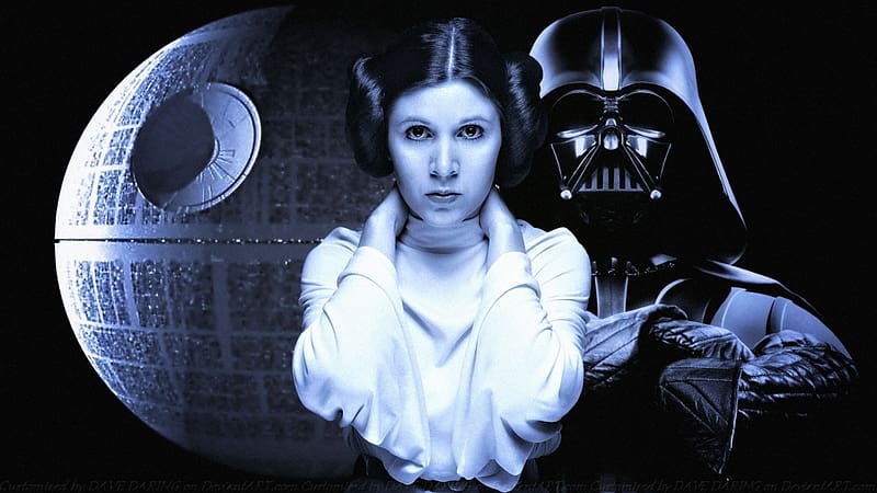 Carrie Fisher Princess Leia XXIV, princess leia, celebrities, actrice, people, carrie fisher, black and white, HD wallpaper