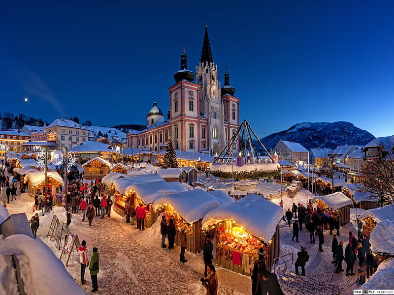 Christmas is in town, Austria Christmas, HD wallpaper